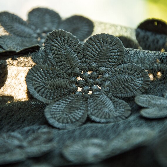 Сетка с аппликацией V-1 чорна, фото 3 Сетка с аппликацией V-1 чорна, фото 3