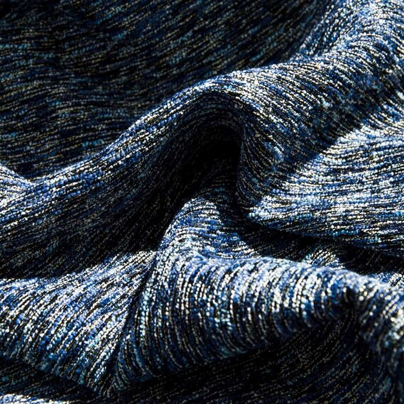 Тканина пальтова Chanel V-4/2 син/блак/чорна, фото 2