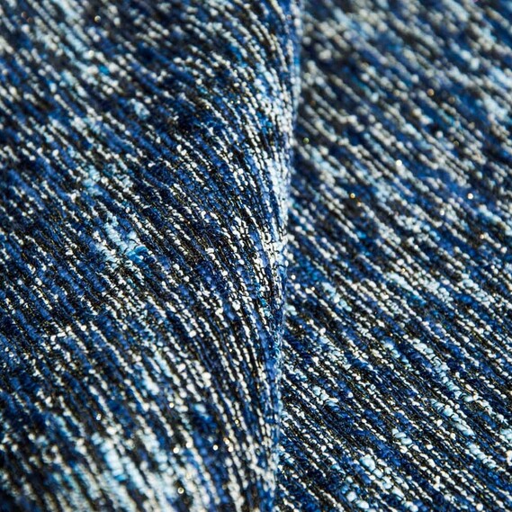 Тканина пальтова Chanel V-4/2 син/блак/чорна, фото 3