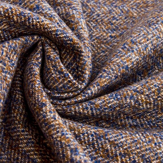 Тканина пальтова Haringbon, 150 см V-1/1 коричнева, фото 1