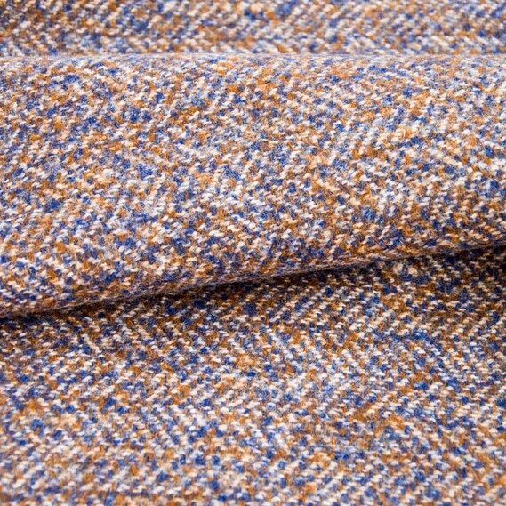 Тканина пальтова Haringbon, 150 см V-1/1 коричнева, фото 2