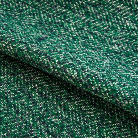 Тканина пальтова Haringbon, 150 см V-1/3 зелена, фото 2