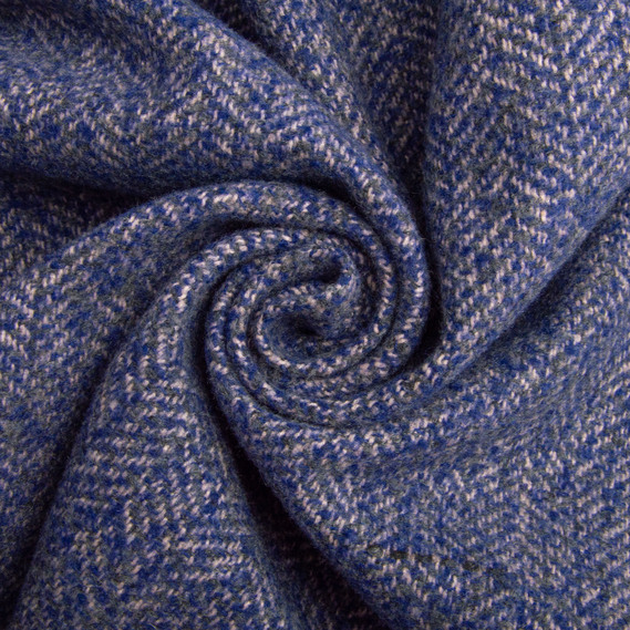 Тканина пальтова Haringbon, 150 см V-1/2 синя, фото 1