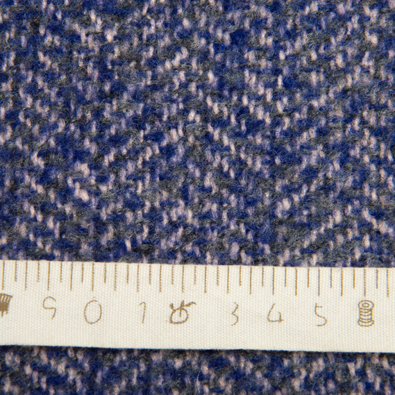 Тканина пальтова Haringbon, 150 см V-1/2 синя, фото 4