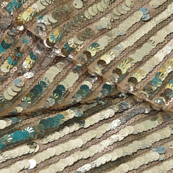 Сетка с пайетками Фьюжин-Дует V-1/4 беж, фото 1