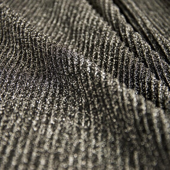 Сетка гофре с металликом V-1/1 чорна, фото 2