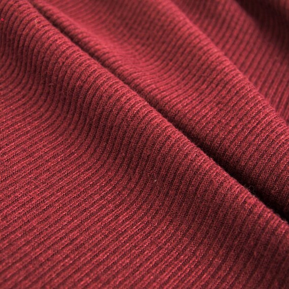 Тканина трикотаж Меланж смуга V-5 т/бордо, фото 2