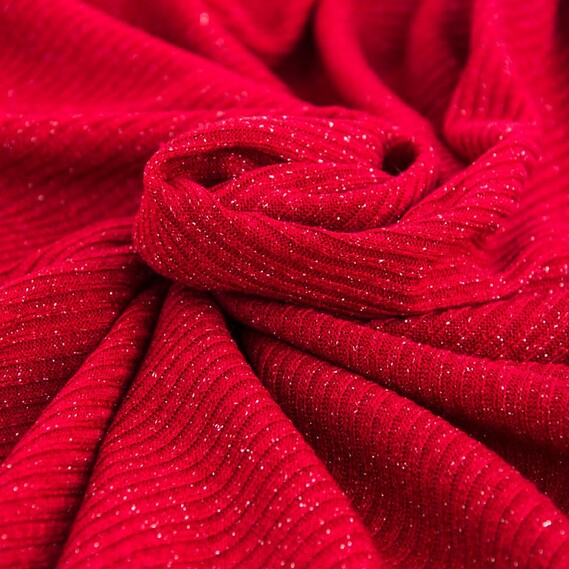 Knitted fabric Metallic stripe V-1/10 гранат, фото 1 Knitted fabric Metallic stripe V-1/10 гранат, фото 1