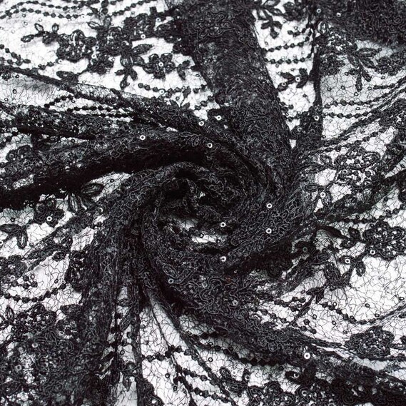 Гипюр Премьера чорний, фото 1