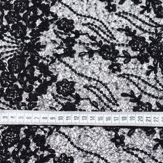 Гипюр Премьера чорний, фото 3