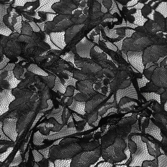 Ткань гипюр Индонезия чорний, фото 2 Ткань гипюр Индонезия чорний, фото 2