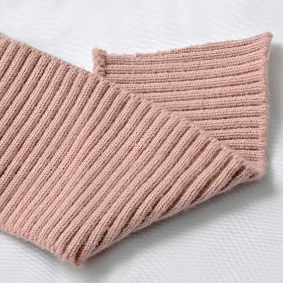 Манжет трикотажный довяз для рукавов и воротников 8 см пудра, фото 1