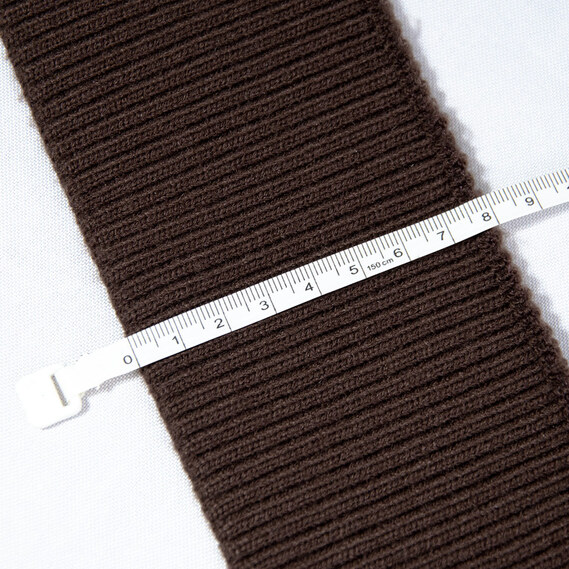 Манжет трикотажный довяз для рукавов и воротников 8 см шоколад, фото 2 Манжет трикотажный довяз для рукавов и воротников 8 см шоколад, фото 2