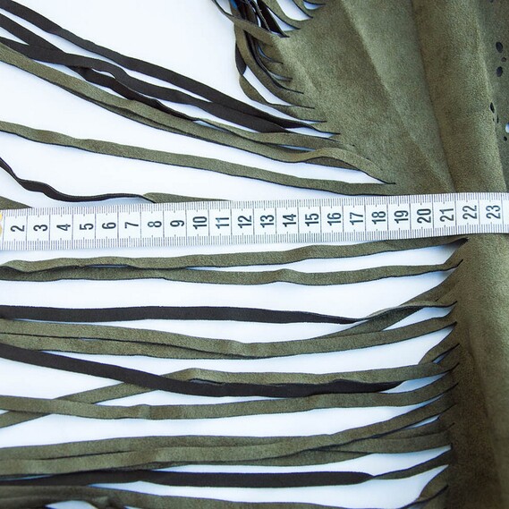 Suede Knitwear Noodles V-1/6 хакі, фото 3