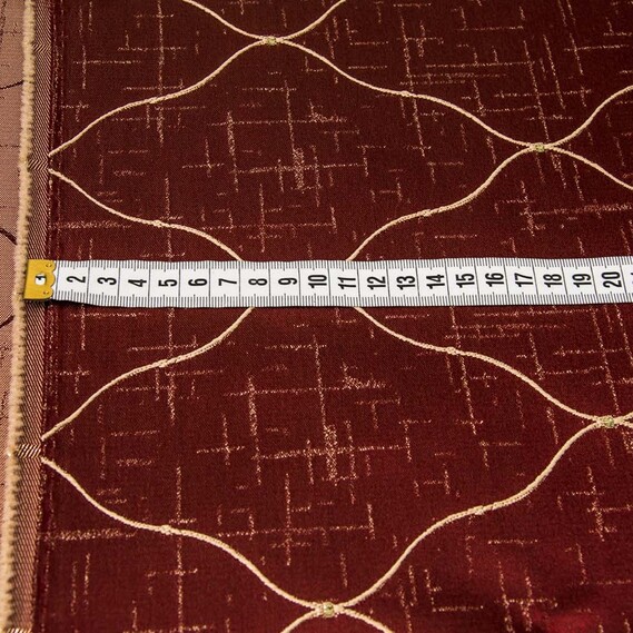 Тканина портьєрна жакардова Нео Класика, шторна тканина, тканина для штор, штори, портьєри, гардіни, тканина для гардин V-604 бордо, фото 3