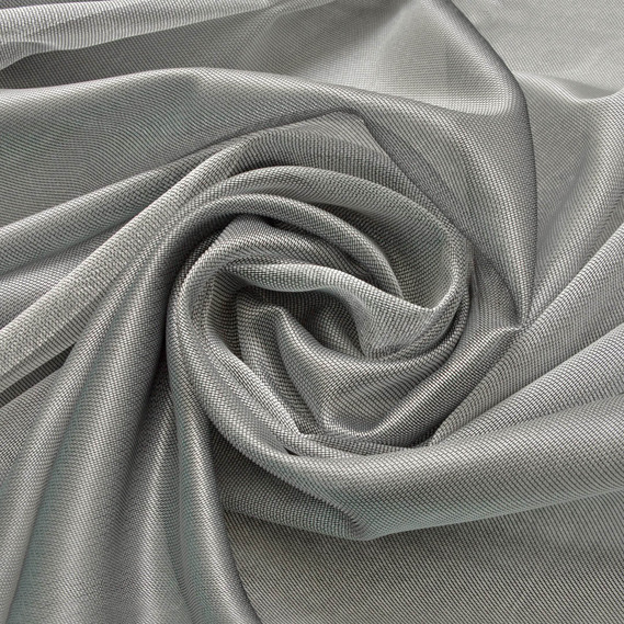 Тюль сітка однотонний Діско V-208 сталь, фото 1