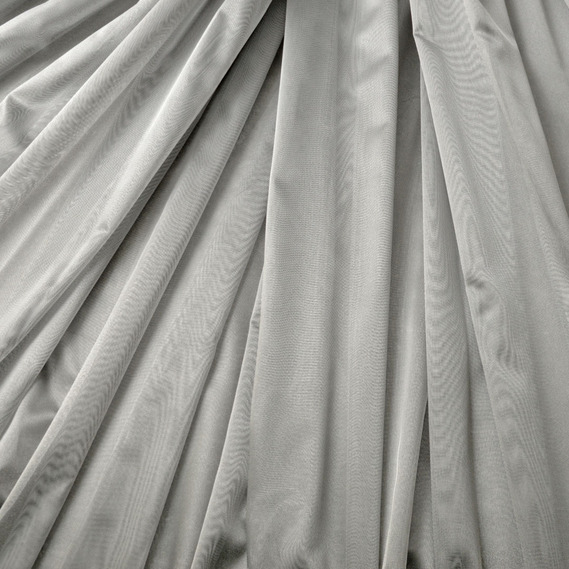 Тюль сітка однотонний Діско V-208 сталь, фото 2