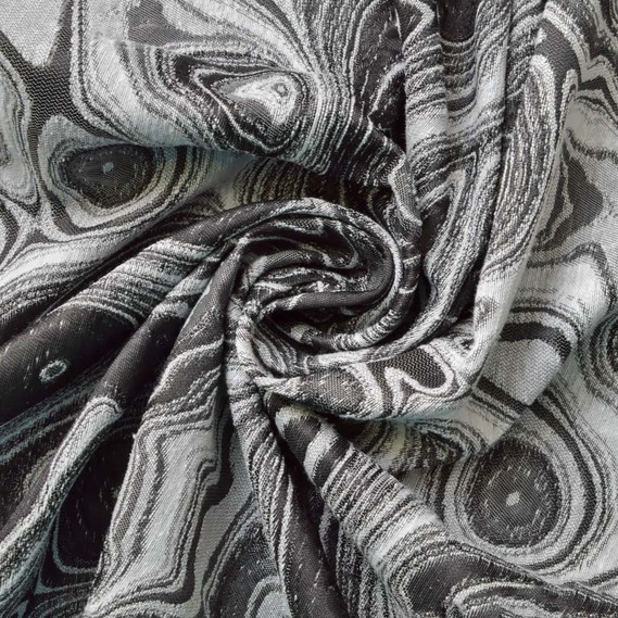 Тканина портьєрна жакардова Maura V-11 чорна, фото 1