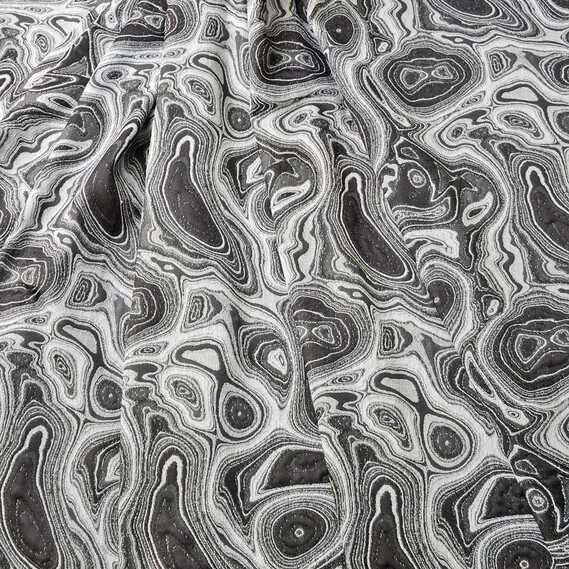 Тканина портьєрна жакардова Maura V-11 чорна, фото 2 Тканина портьєрна жакардова Maura V-11 чорна, фото 2