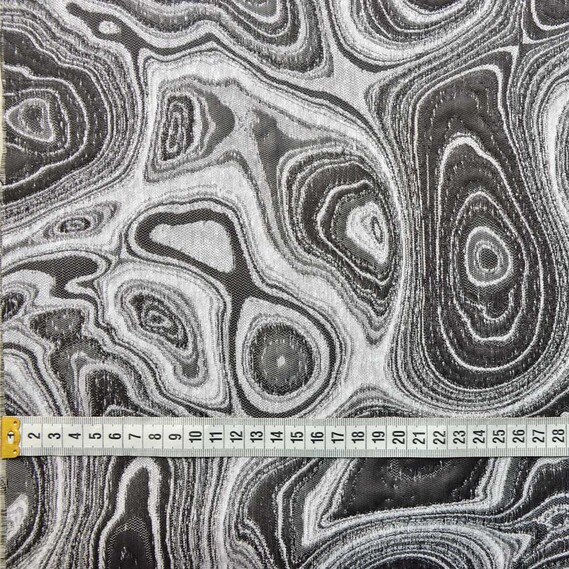 Тканина портьєрна жакардова Maura V-11 чорна, фото 3 Тканина портьєрна жакардова Maura V-11 чорна, фото 3