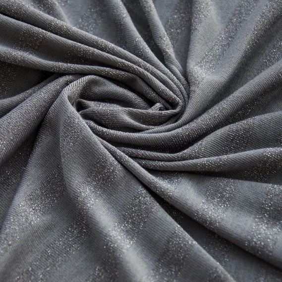 Тканина трикотаж смуга металік сірий, фото 1