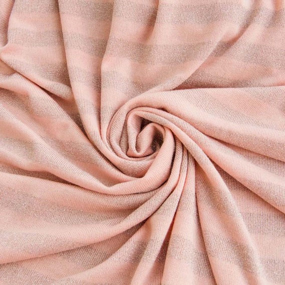 Knitted stripe metallic персик, фото 1