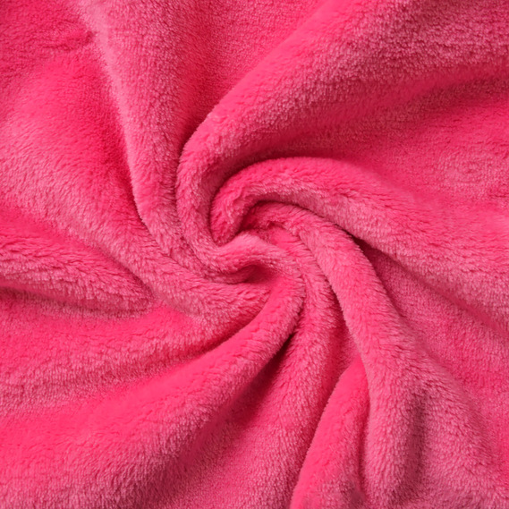 Тканина махрове полотно Велсофт щіл.326, м`яка тканина для пледів, халатів, піжам, покривал V-13 малина, фото 1