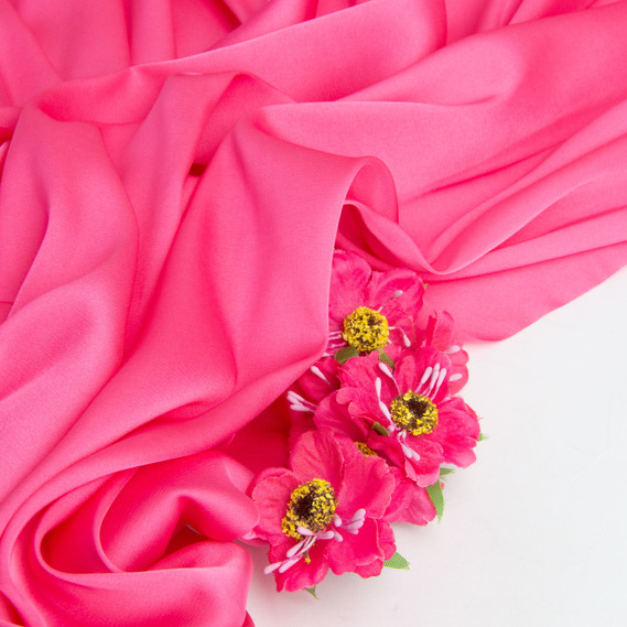 Тканина шовк сатин Armani 145 см 98 гр/м2, блискуча тканина для вечірніх суконь, блуз атласна, шовкова V-76 рожевий, фото 3