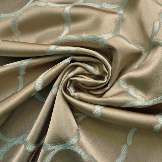 Тканина портьєрна жакардова Терра V-403 візон бірюза, фото 1