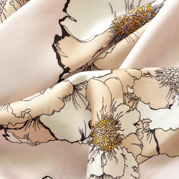 Тканина атлас шовк-сатин Armani V-8/1 квітковий вальс пастель, Квітковий, фото 3 Тканина атлас шовк-сатин Armani V-8/1 квітковий вальс пастель, Квітковий, фото 3