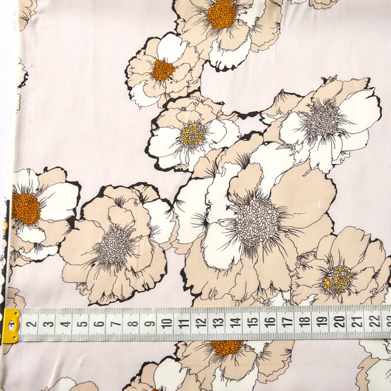 Тканина атлас шовк-сатин Armani V-8/1 квітковий вальс пастель, Квітковий, фото 4 Тканина атлас шовк-сатин Armani V-8/1 квітковий вальс пастель, Квітковий, фото 4