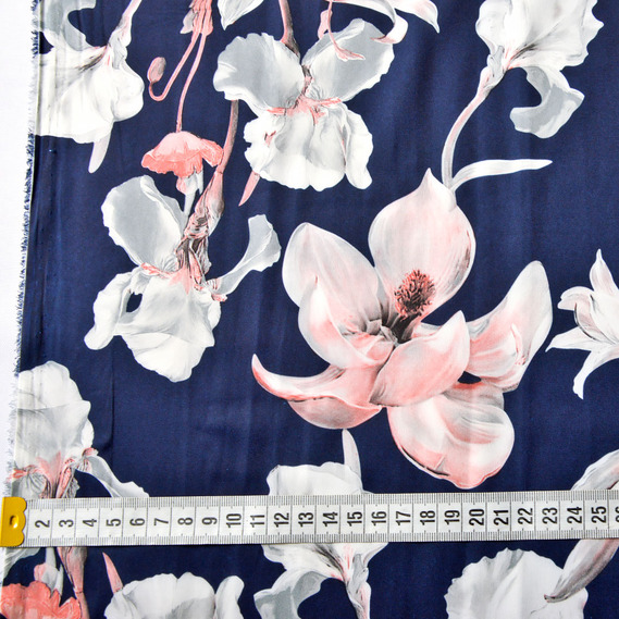 Ткань атлас шелк-сатин Armani V-13/2 Глорія темно синій, фото 4