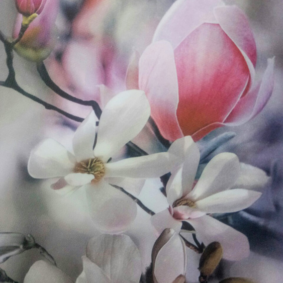 Ткань атлас шелк-сатин Armani V-14/1 яблуневий цвіт сірий, фото 3