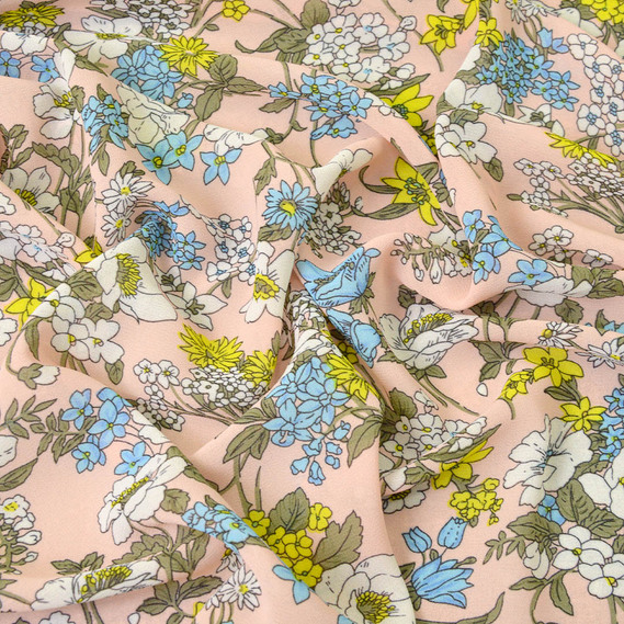  V-205/1 польові квіти пудра, Квітковий, фото 1