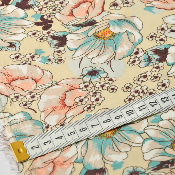 Шифон принт V-206/2 польові квіти креш, фото 3