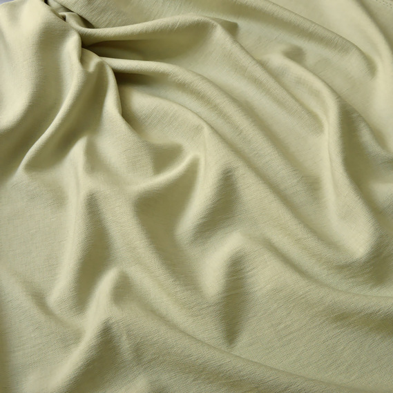 Тканина Льон однотонний Арія V-12 зелений чай, фото 2