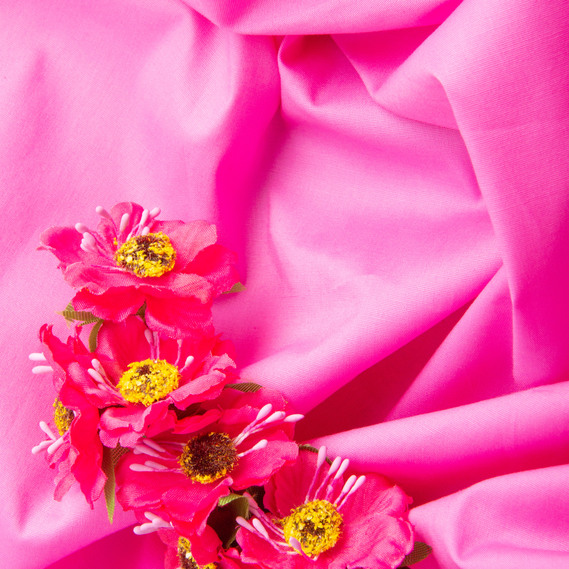 Тканина котон поплін V-1736 рожевий, фото 3 Тканина котон поплін V-1736 рожевий, фото 3