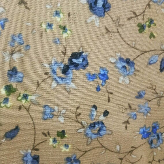 Штапель стрейч принт V-12/1 Віола капучино, фото 2