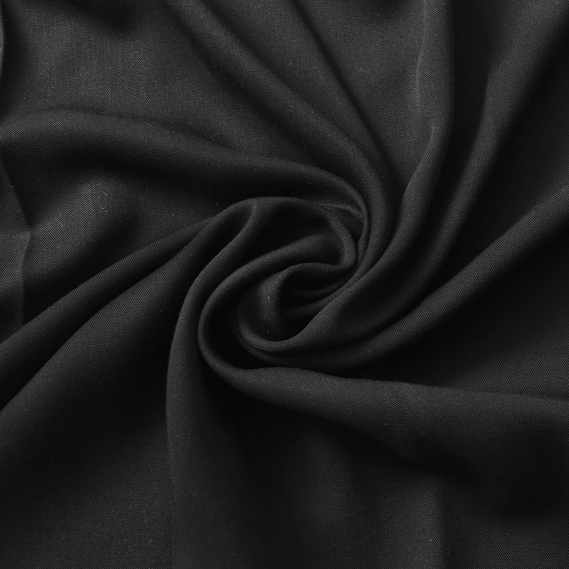 Тканина плательна штапель твіл V-1 чорний, фото 1