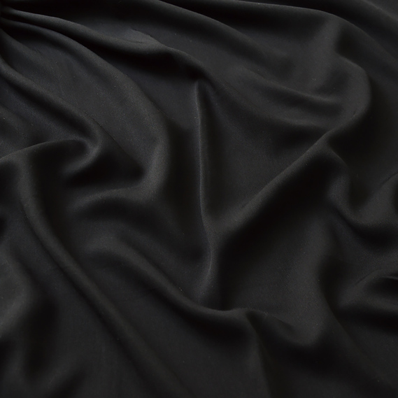 Тканина плательна штапель твіл V-1 чорний, фото 2