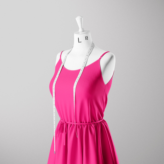 Тканина плательна штапель твіл V-15 малина, фото 3