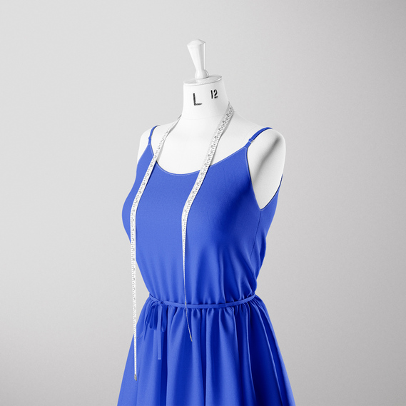 Ткань плательная штапель твил V-16 електрик, фото 3