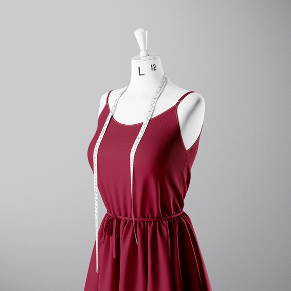 Тканина плательна штапель твіл V-17 бордо, фото 3