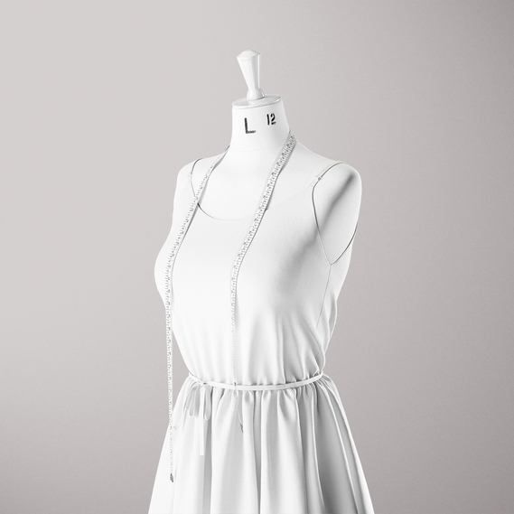 Fabric dress staple V-2 білий, фото 3 Fabric dress staple V-2 білий, фото 3