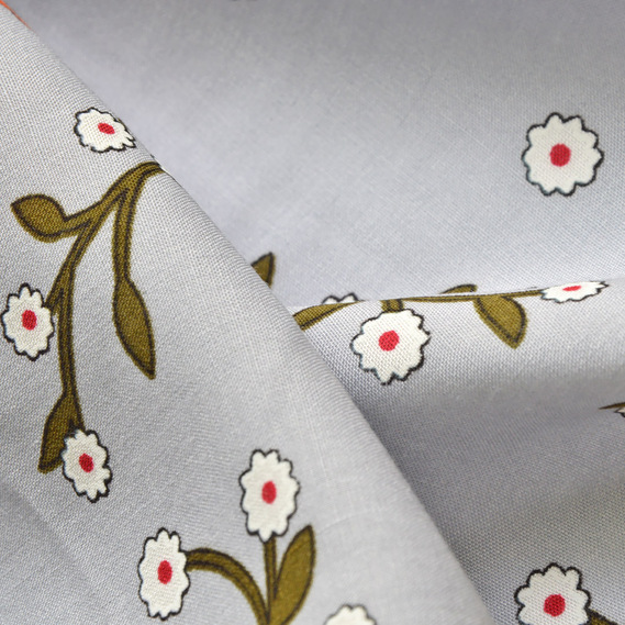 Штапель літо сірий, Квітковий, фото 3