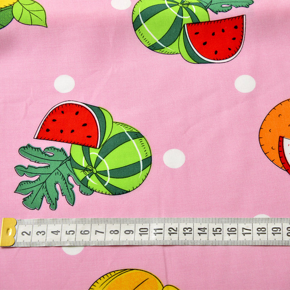 Тканына плательна віскоза штапель Епізоди 115 гр/м2 вітамінка рожева, Флора, фото 4