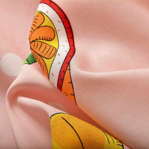 Ткань плательная вискоза штапель Эпизоды 115 гр/м2 вітамінка ніжно рожева, Флора, фото 3