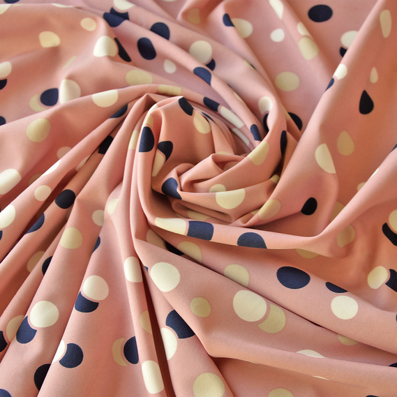 Тканина платтяна супер софт горохи на фрез, Горох, фото 1