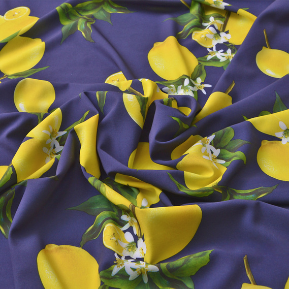 The fabric for the dress is super soft лимон т/синій, фото 3 The fabric for the dress is super soft лимон т/синій, фото 3