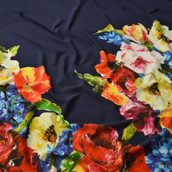 Плательна супер софт Гертруда т/синя, Квітковий, фото 2